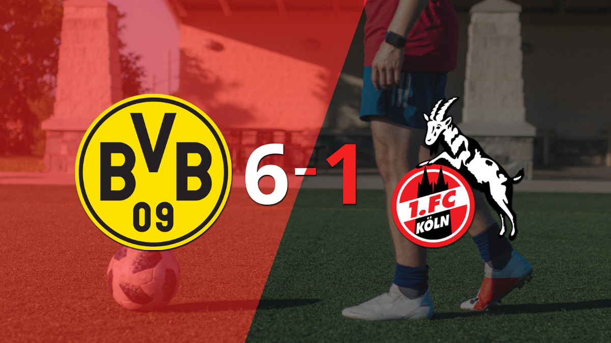 Con doblete de Sébastien Haller, Borussia Dortmund liquidó 6-1 a Colonia
