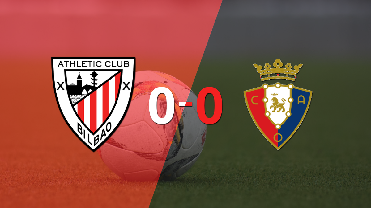Athletic Bilbao y Osasuna igualaron sin goles en el marcador