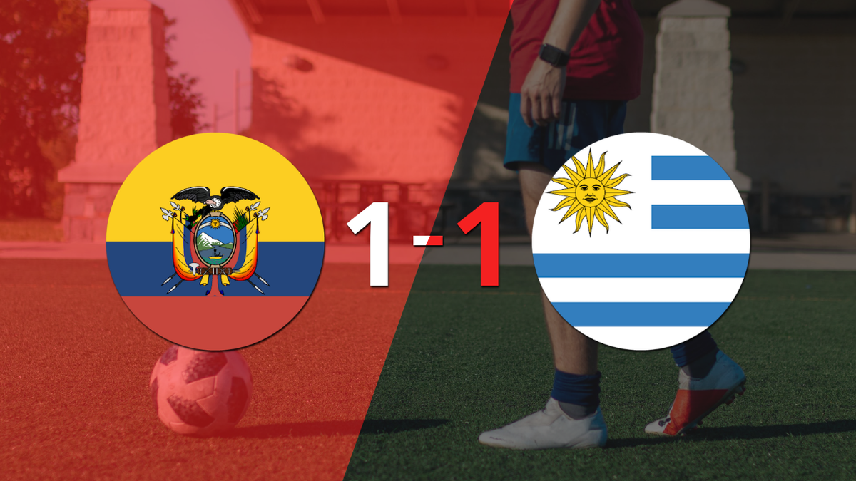 Uruguay empató 1-1 en su visita a Ecuador