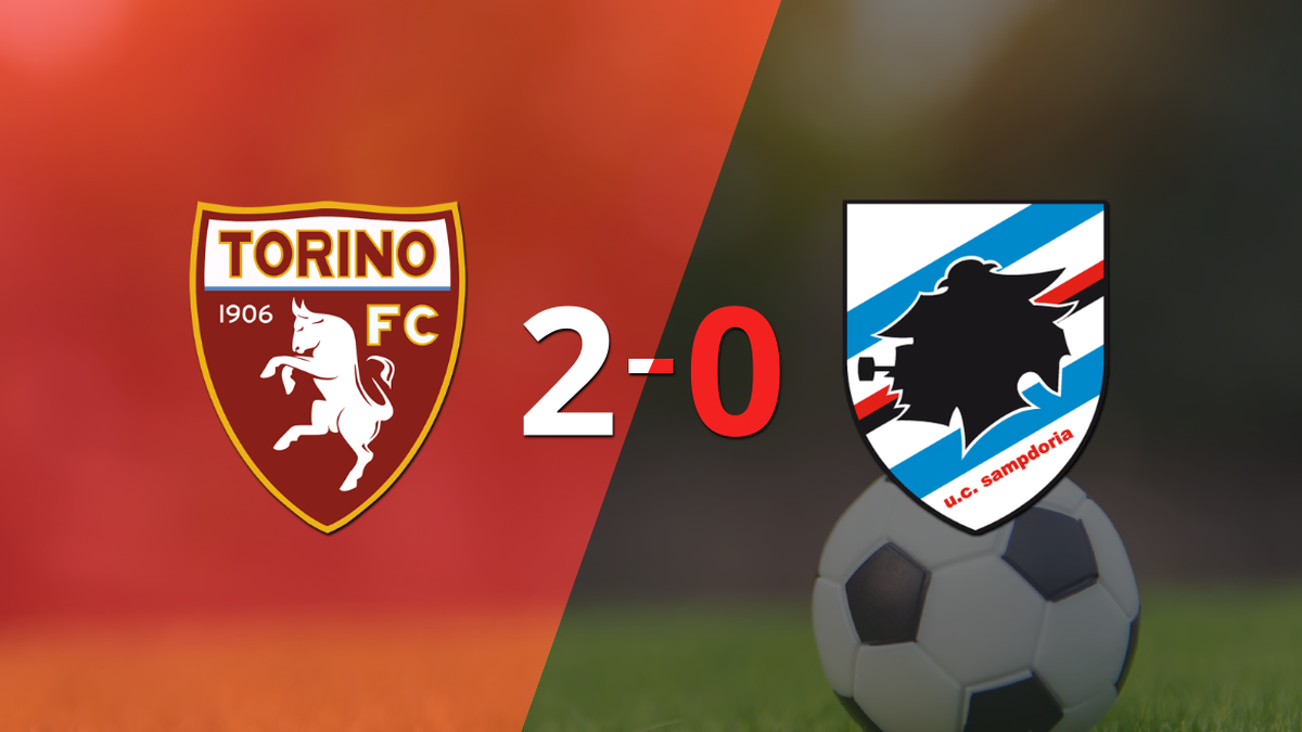 Torino marcó dos veces en la victoria ante Sampdoria en el estadio Stadio Olimpico Grande Torino