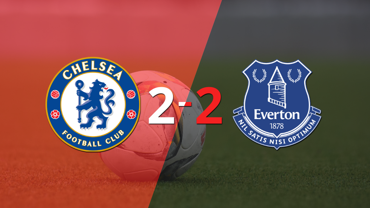Chelsea y Everton igualaron por 2 en un vibrante partido