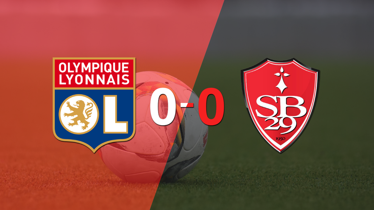 Olympique Lyon y Stade Brestois igualaron sin goles en el marcador
