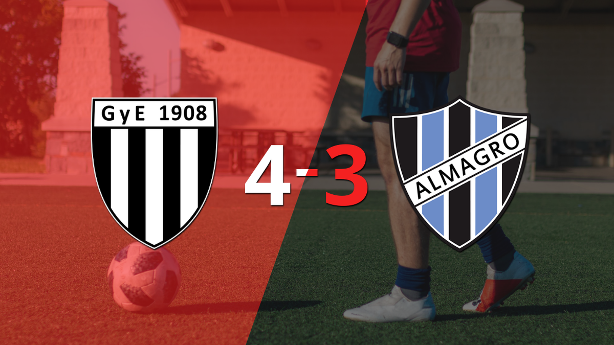 Agustín Herrera marca un doblete en la victoria 4-3 de Gimnasia (Mendoza) ante Almagro