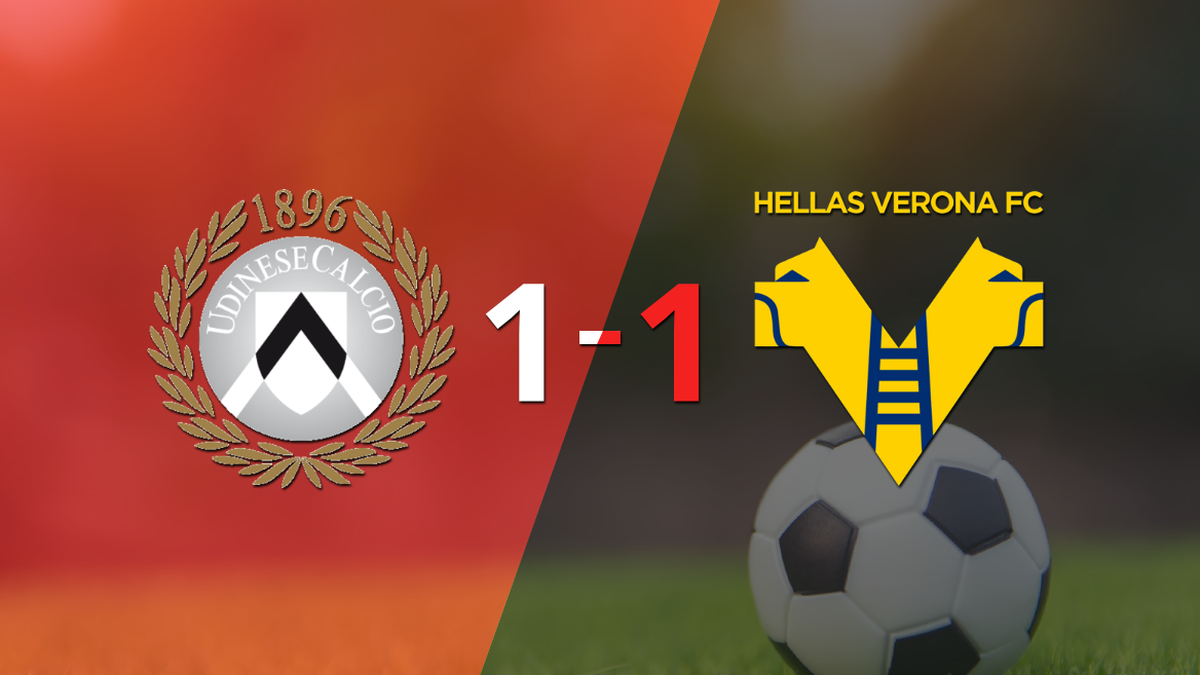 Empate a uno entre Udinese y Hellas Verona