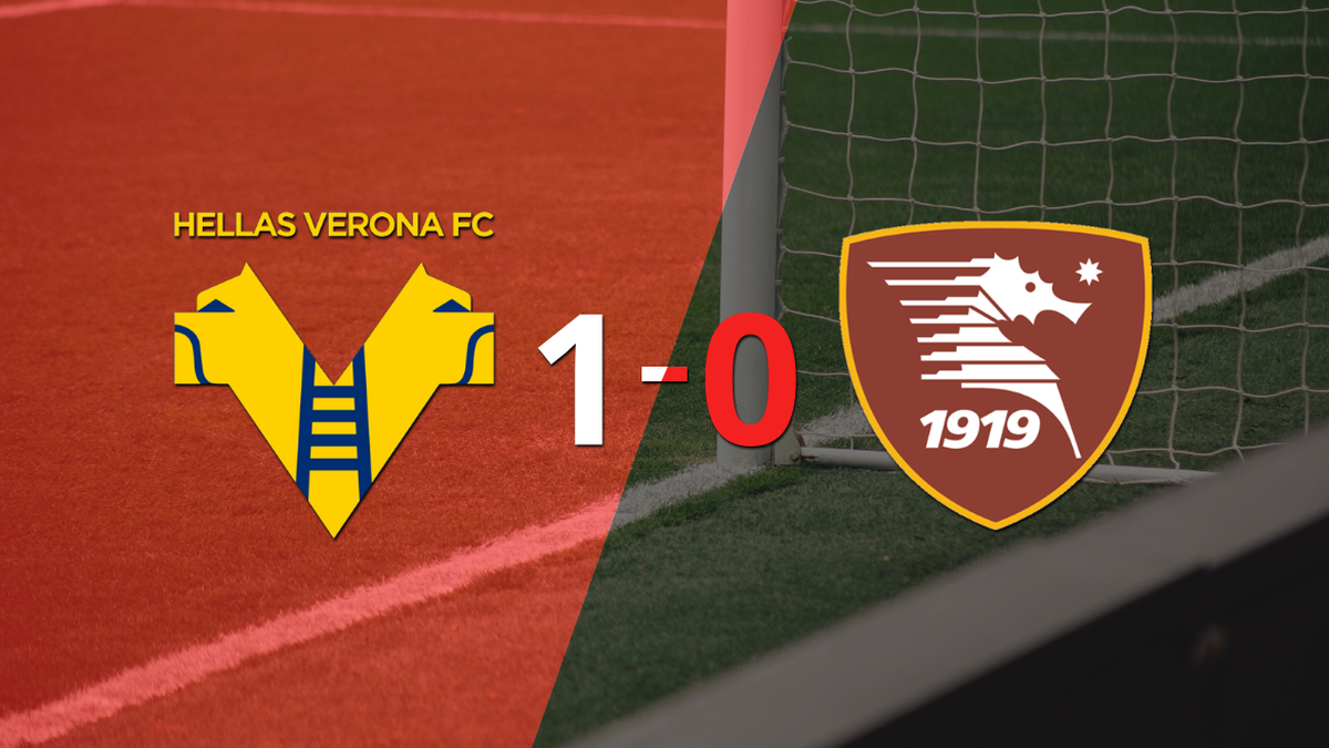 Con un solo tanto, Hellas Verona derrotó a Salernitana en el estadio Marcantonio Bentegodi
