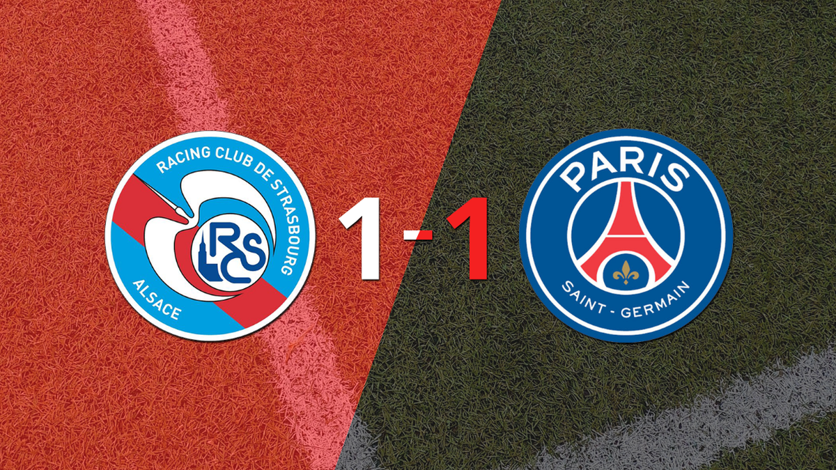 RC Strasbourg no pudo en casa ante PSG y empataron 1-1