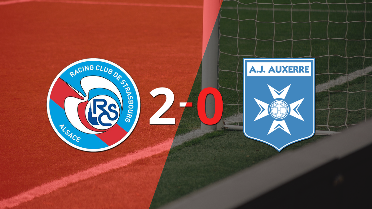 RC Strasbourg derrotó 2-0 en casa a Auxerre