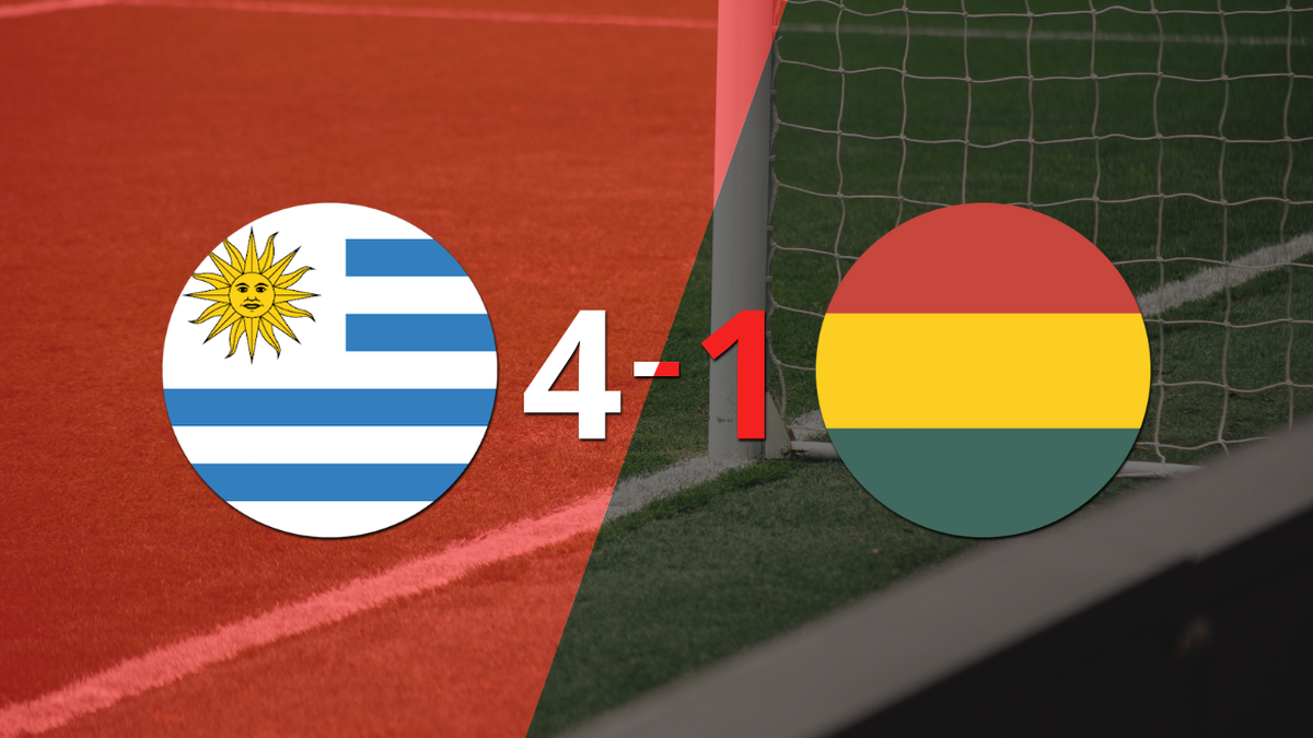 Con hat-trick de Alvaro Rodriguez, Uruguay goleó a Bolivia 4-1