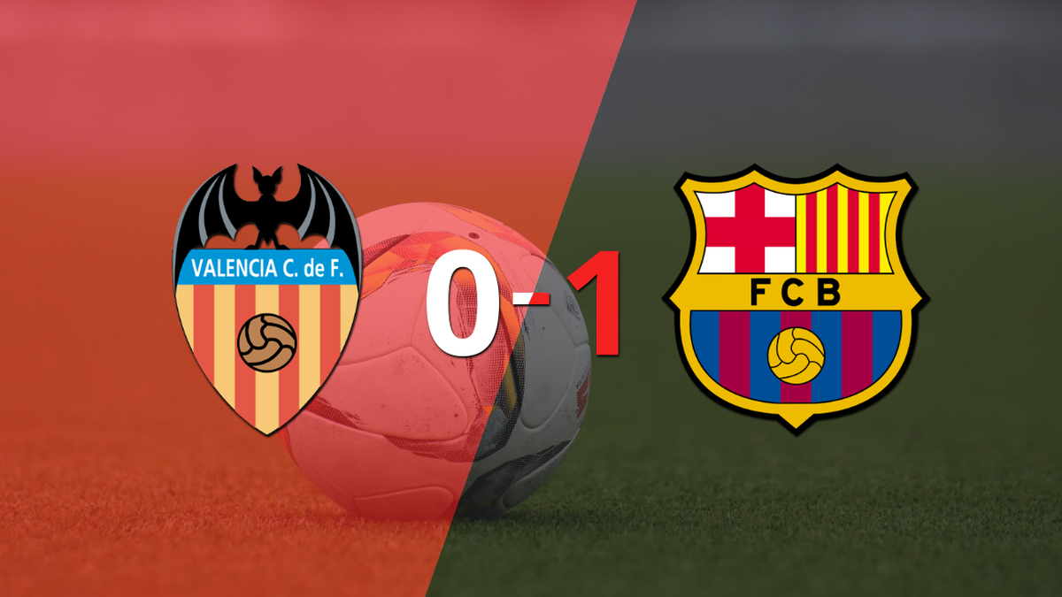 Por la mínima diferencia, Barcelona se quedó con la victoria ante Valencia en el estadio Mestalla