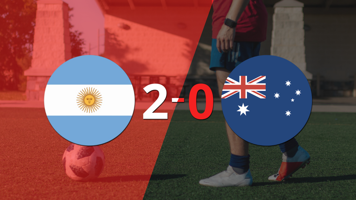 Sólido triunfo de Argentina por 2-0 frente a Australia