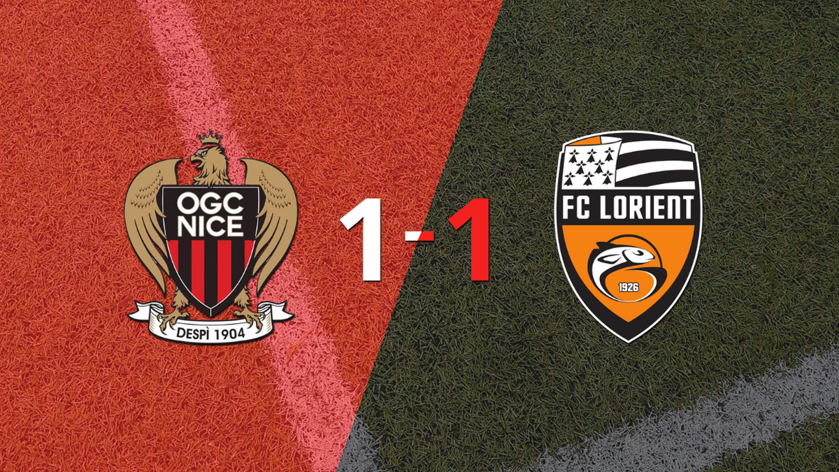 Nice y Lorient empataron 1 a 1