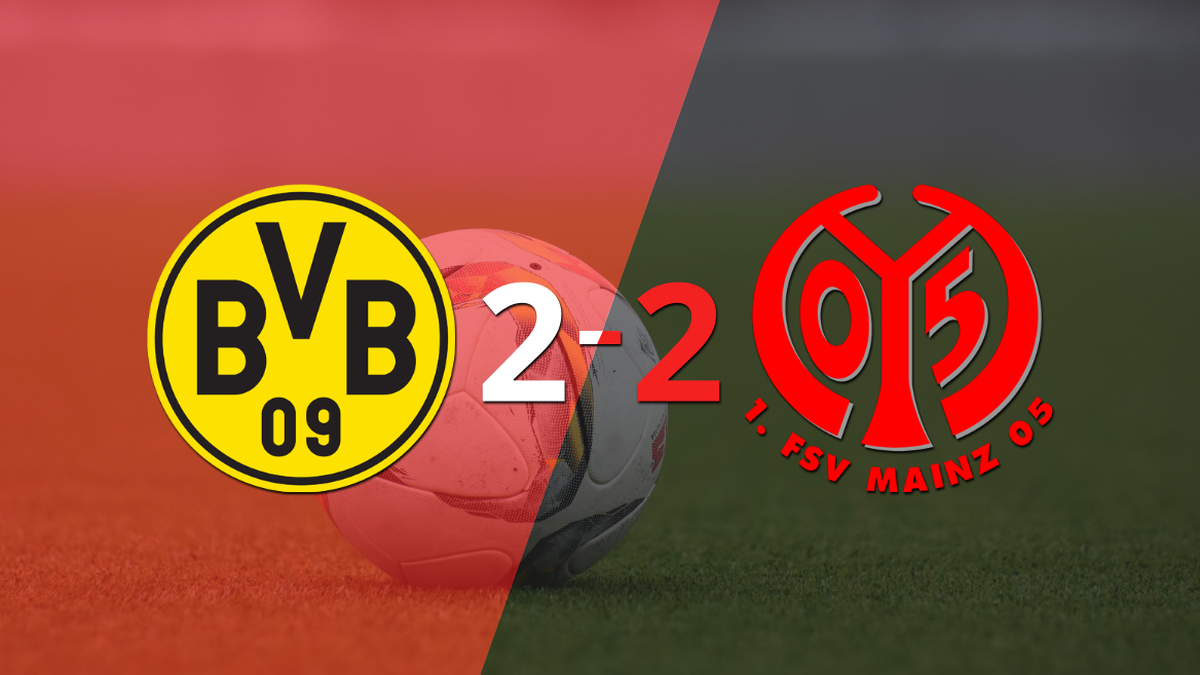 Borussia Dortmund y Mainz igualaron por 2 en un vibrante partido